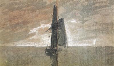 Joseph Mallord William Turner Sailing vessel at sea (mk31) Spain oil painting art